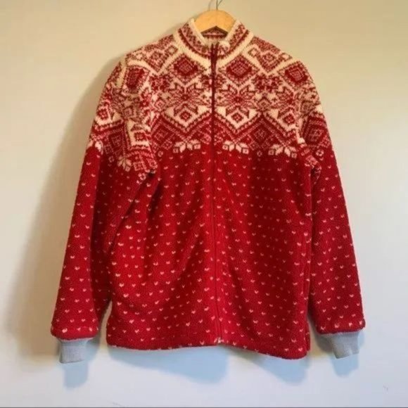 Vintage northern reflection fair isle fuzzy jacket Size medium - Picture 4 of 15